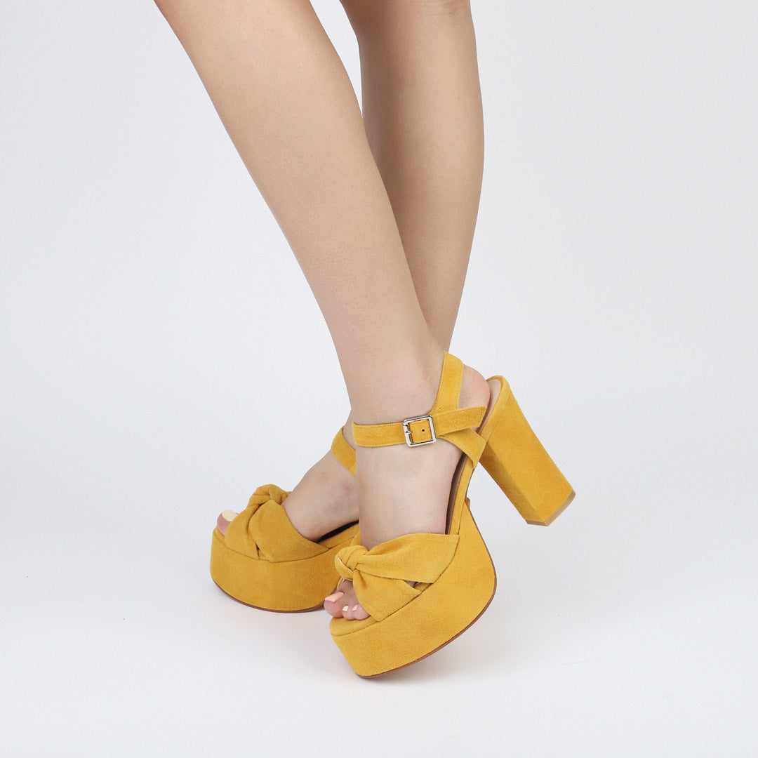 TYRA BELT - suede platform