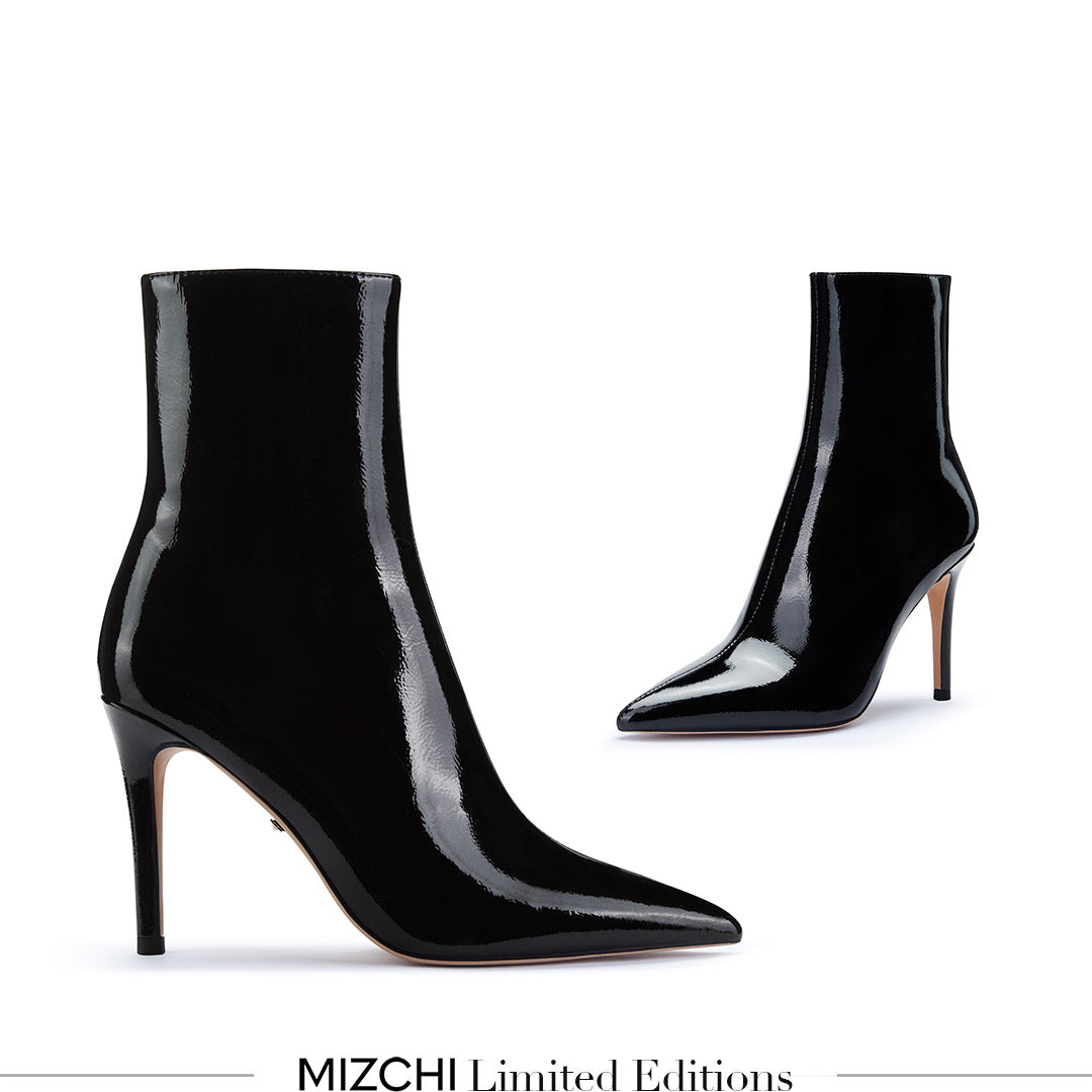 *BARGA - black patent ankle boots