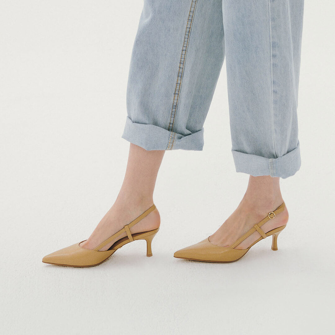 RUMBALD - leather slingback