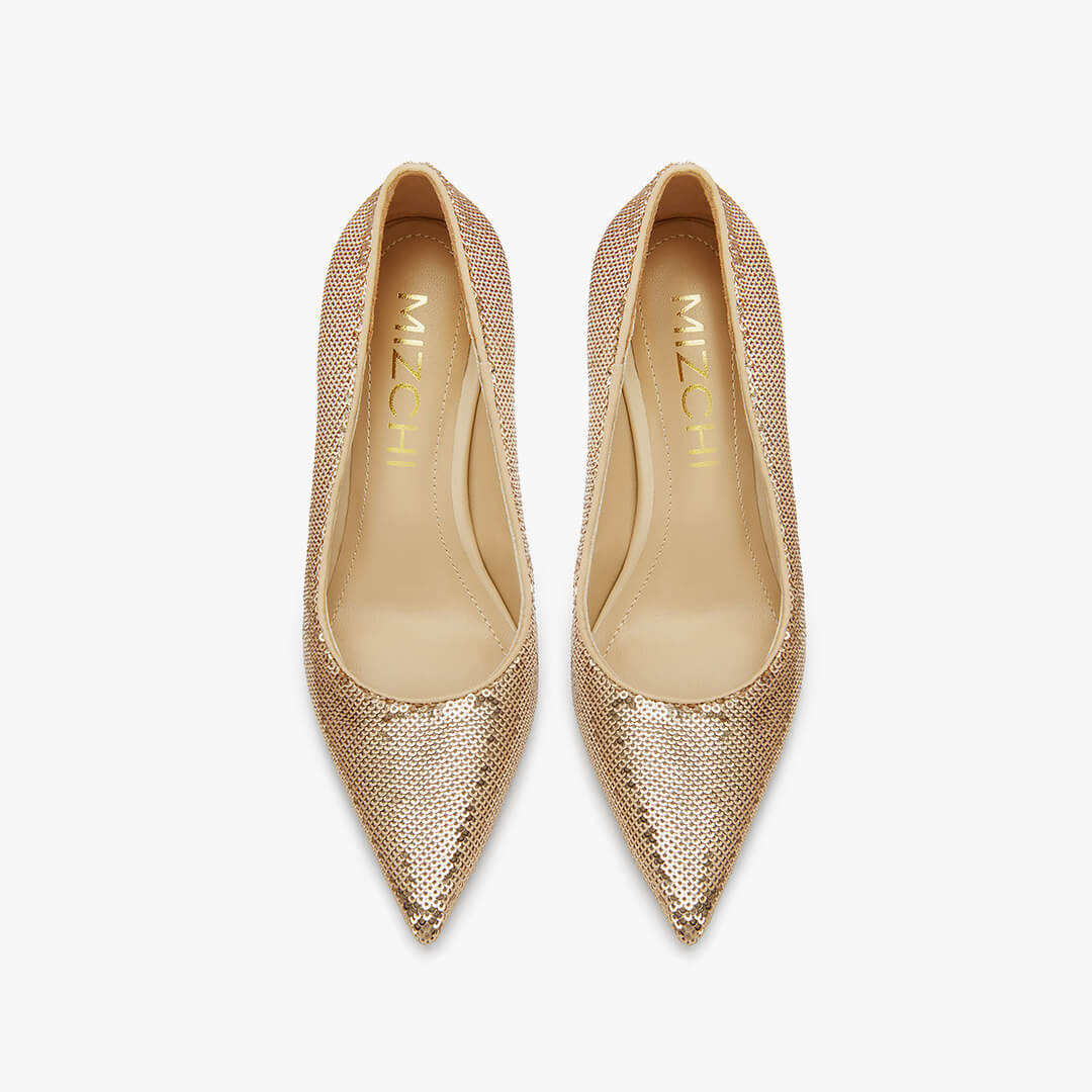 *Kayte - Gold Glitter Party Pump