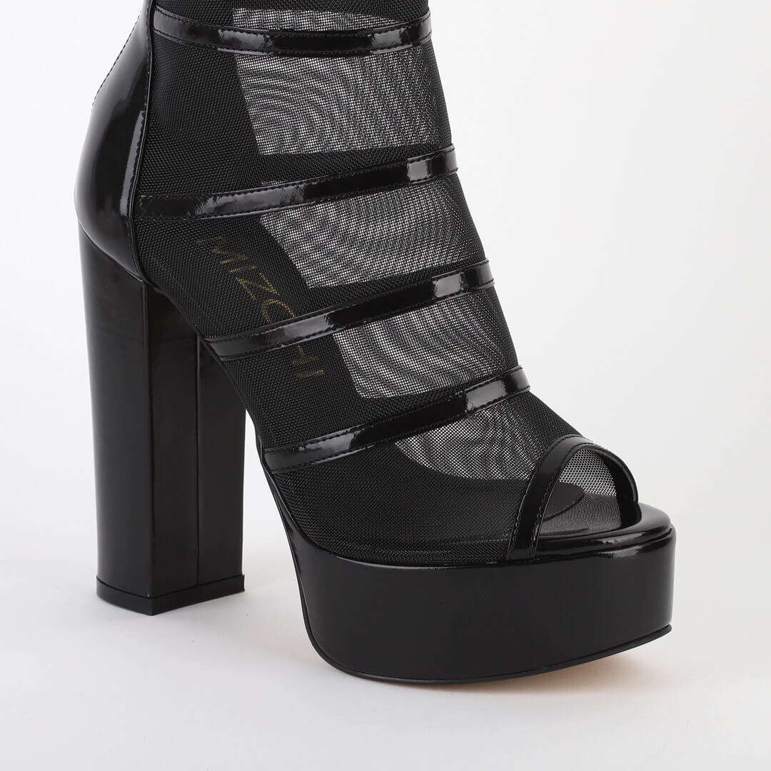 DEARME BLACK - mesh platform boots