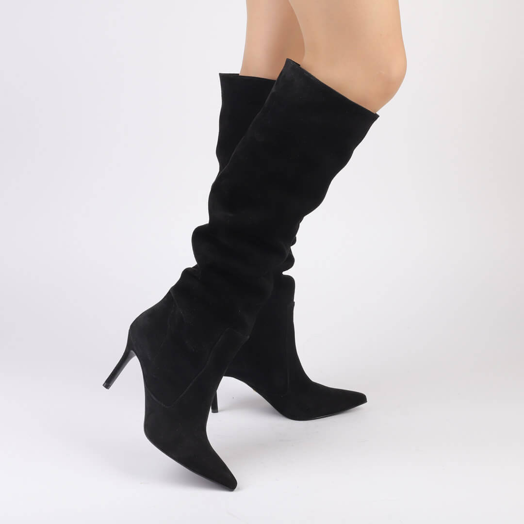 WOLLEN - suede long boots