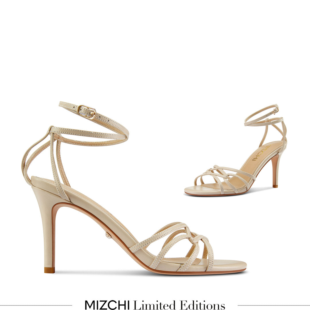 *ASTOR - beige leather strappy sandal