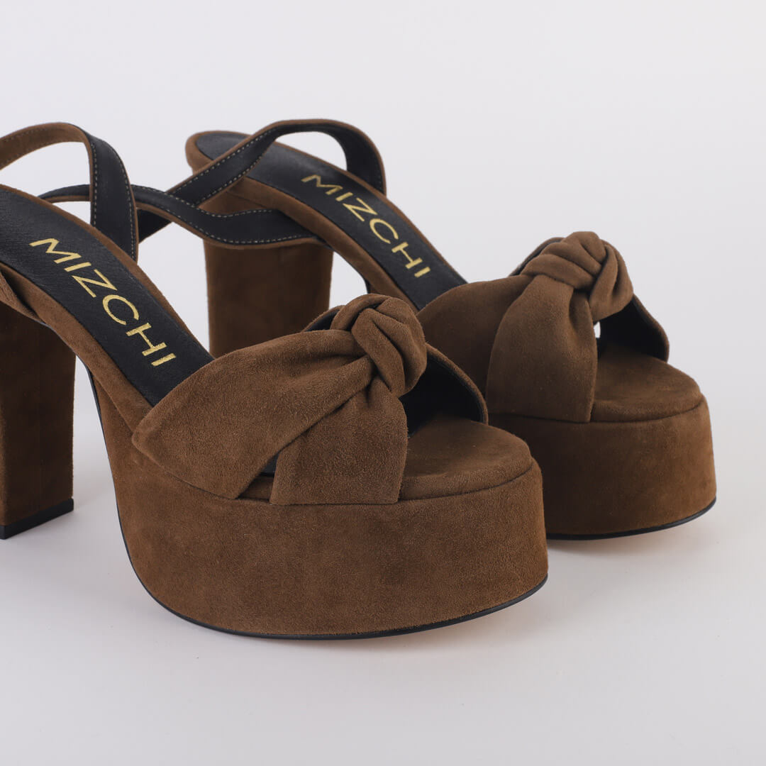 TYRA RIBBON- Suede platform