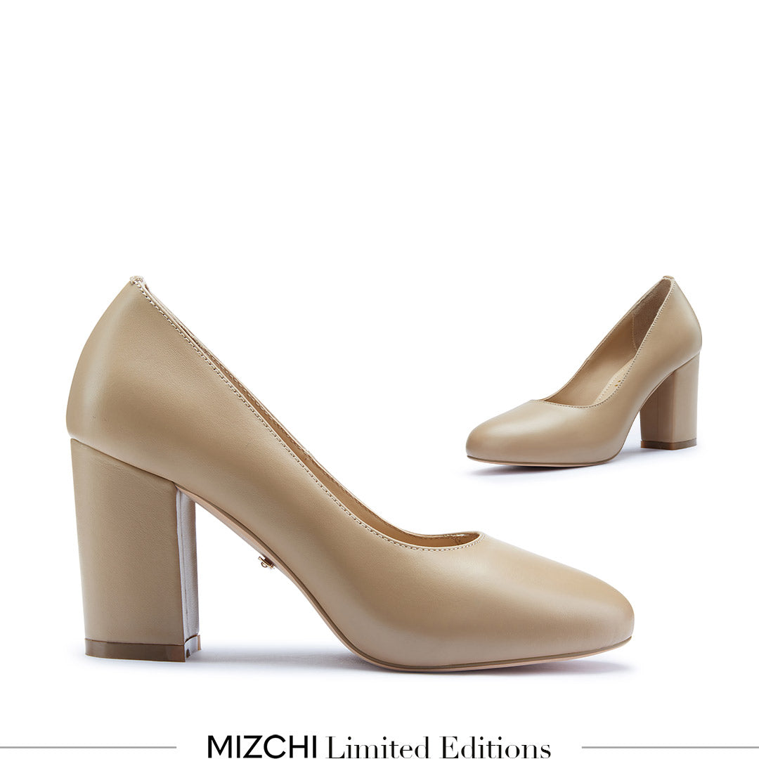 *BAMBI - beige round toe platform