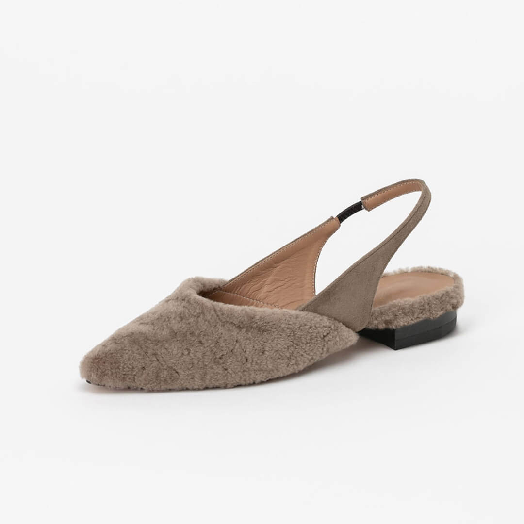 ERICA - soft fur flats