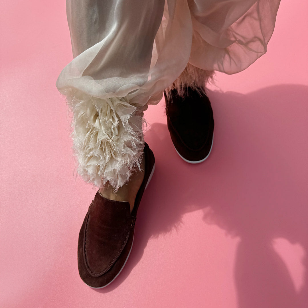 *MANON - brown suede loafers