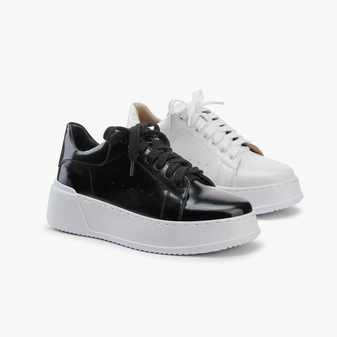 *RYKER BLACK - leather sneaker