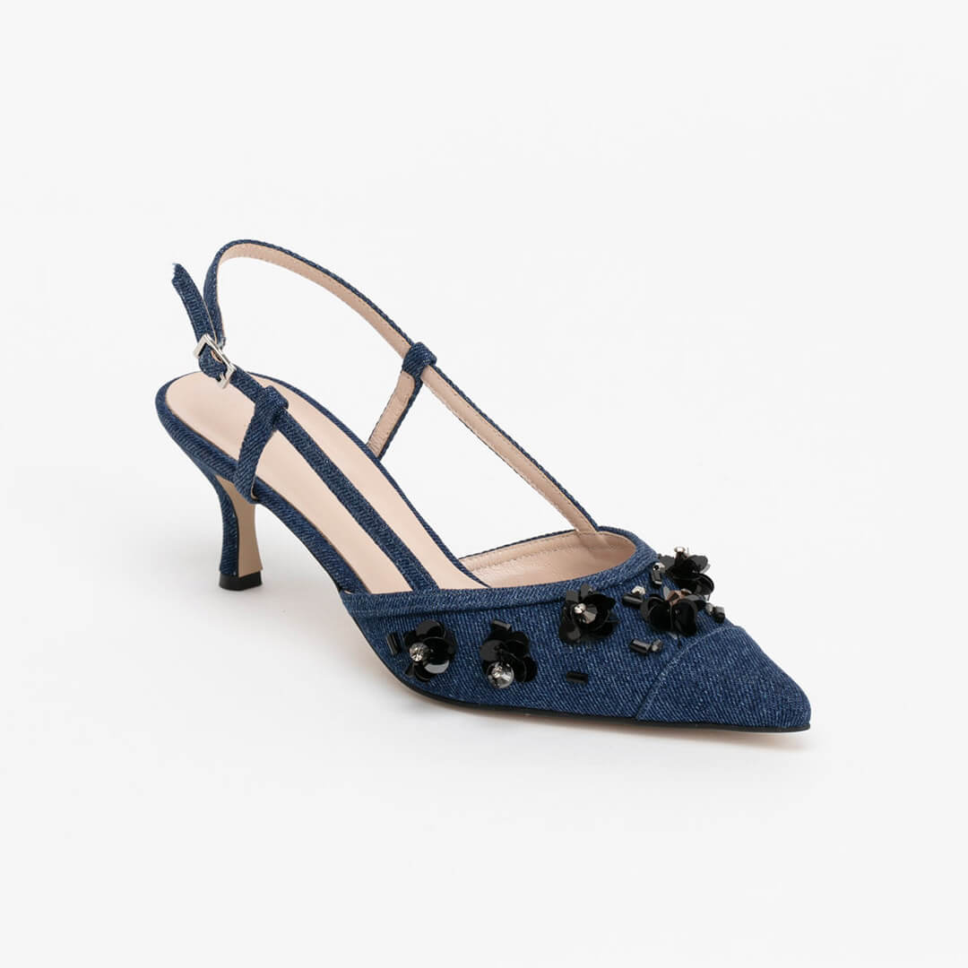 COBLAZE - flower slingback