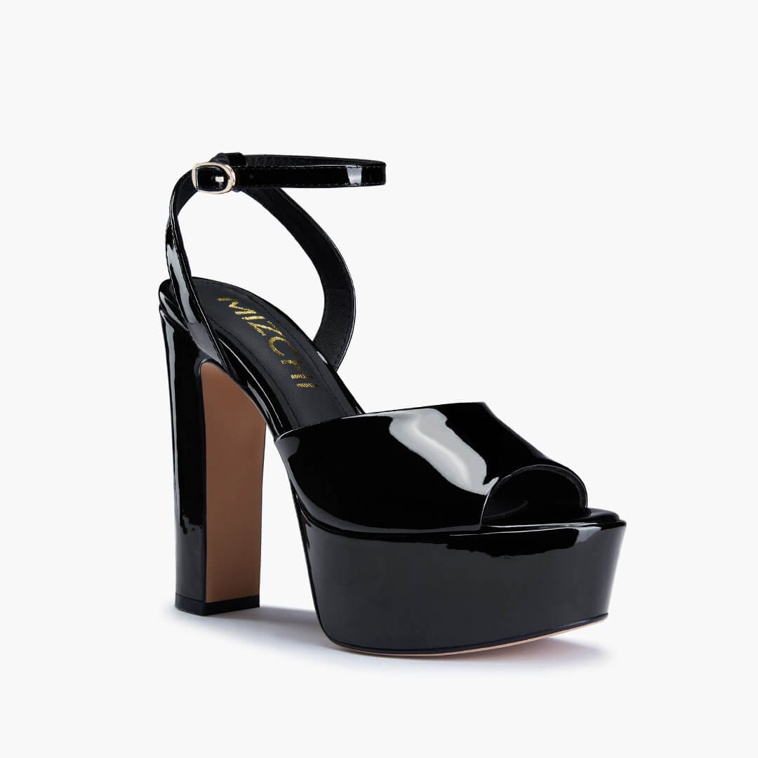 *NOMES 13 - black patent platform