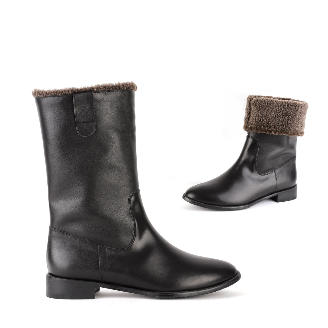 ELAT - fur lined half boots