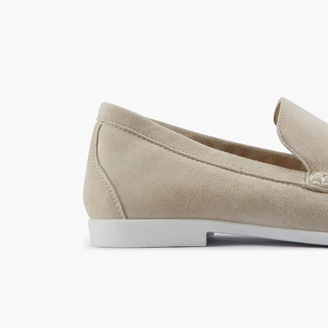 *MANON - beige suede loafers