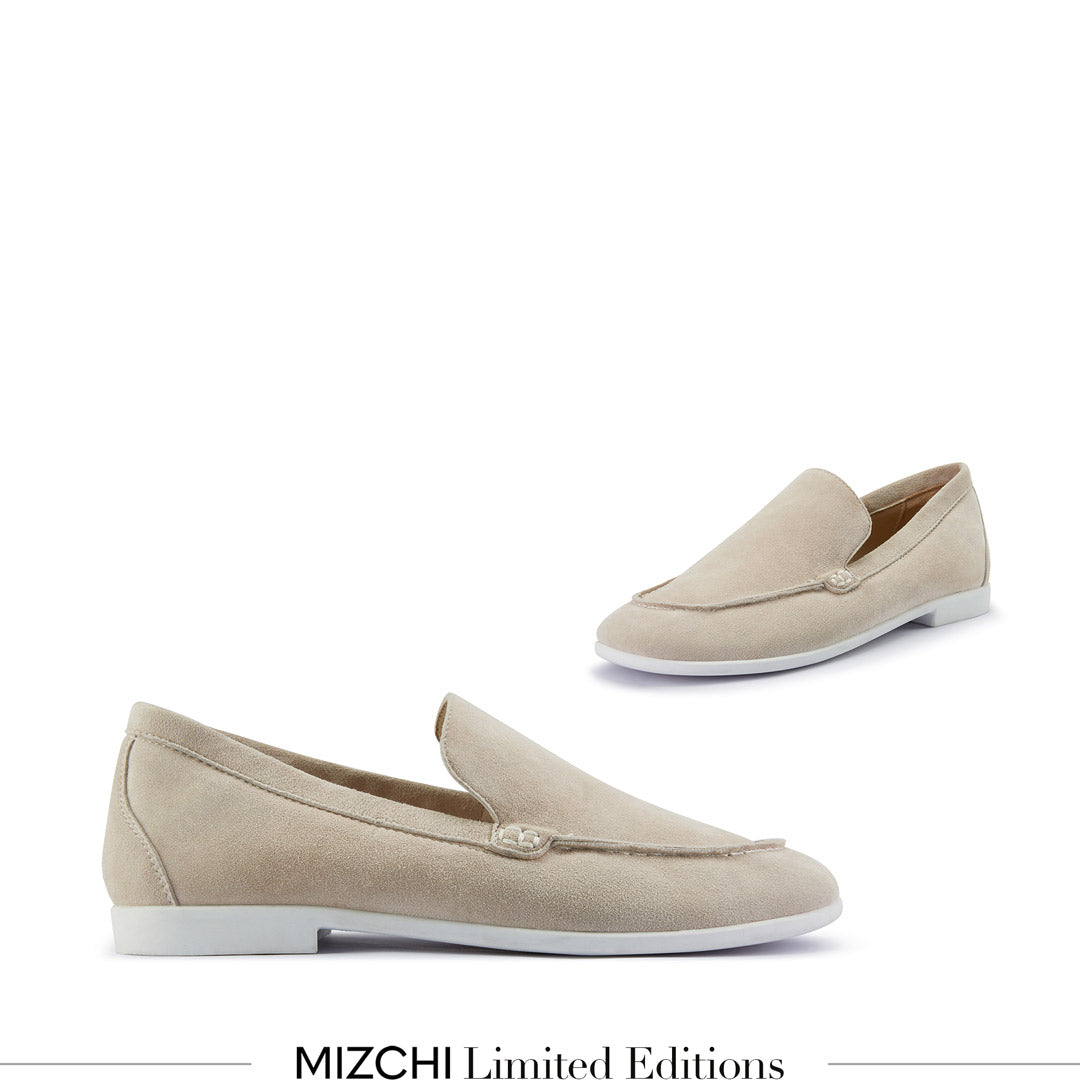 *MANON - beige suede loafers