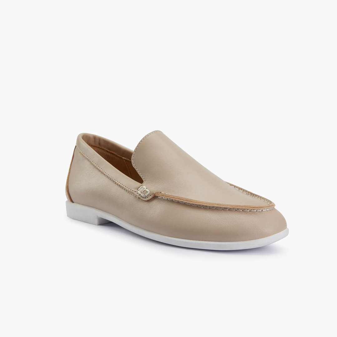 *MANON - beige leather loafers