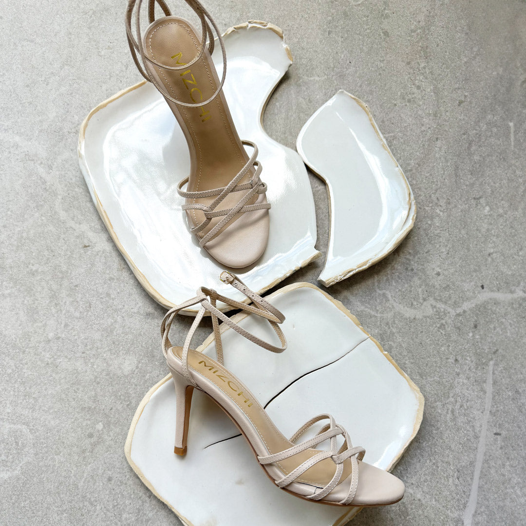 *ASTOR - beige leather strappy sandal