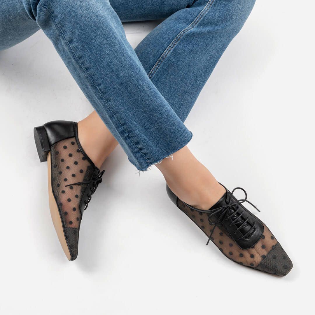 MAGIC - mesh polka dot loafer