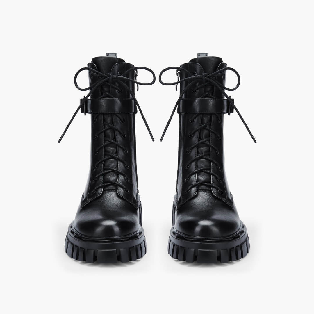 *CAMMI - lace up belted army boots