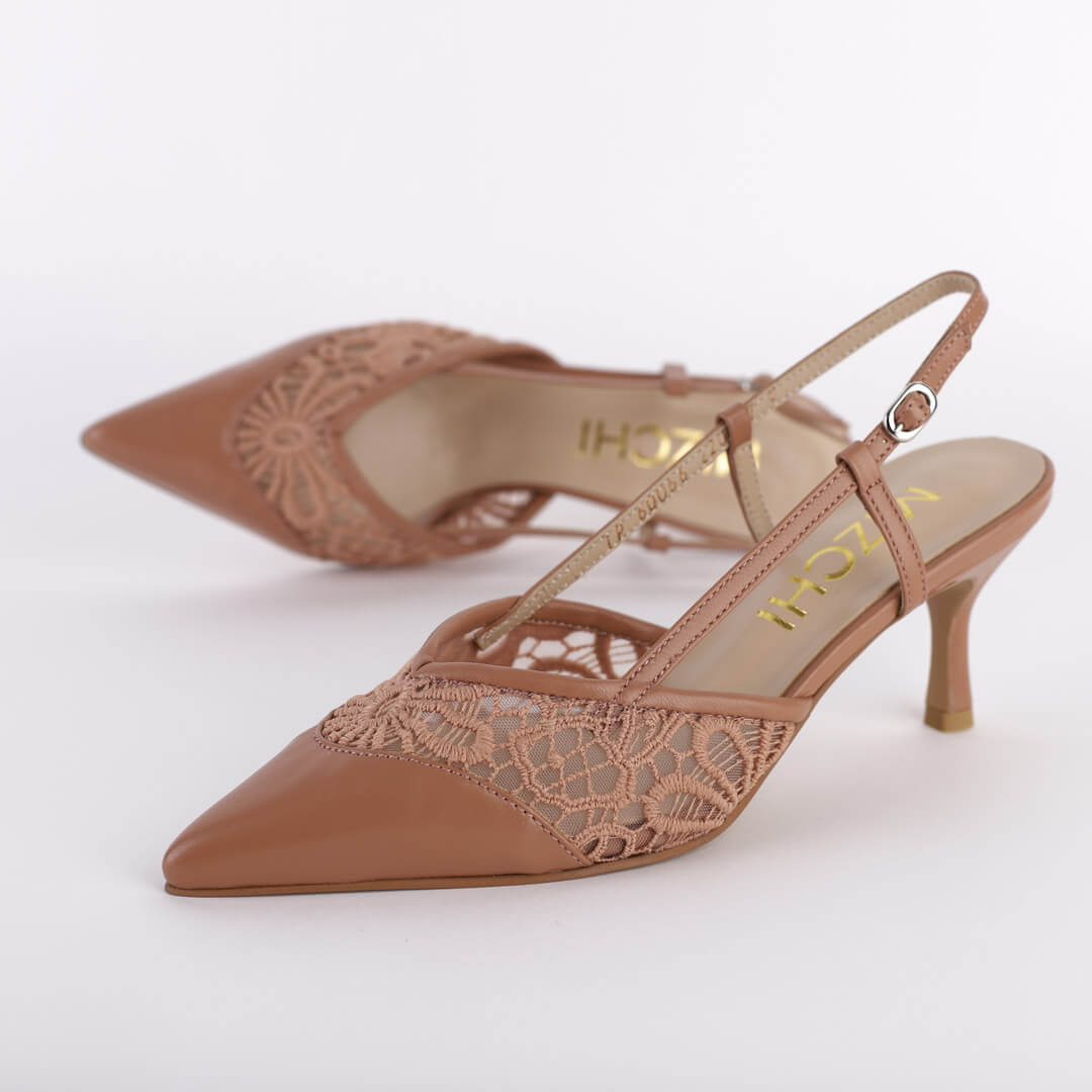 LUISA - lace slingback