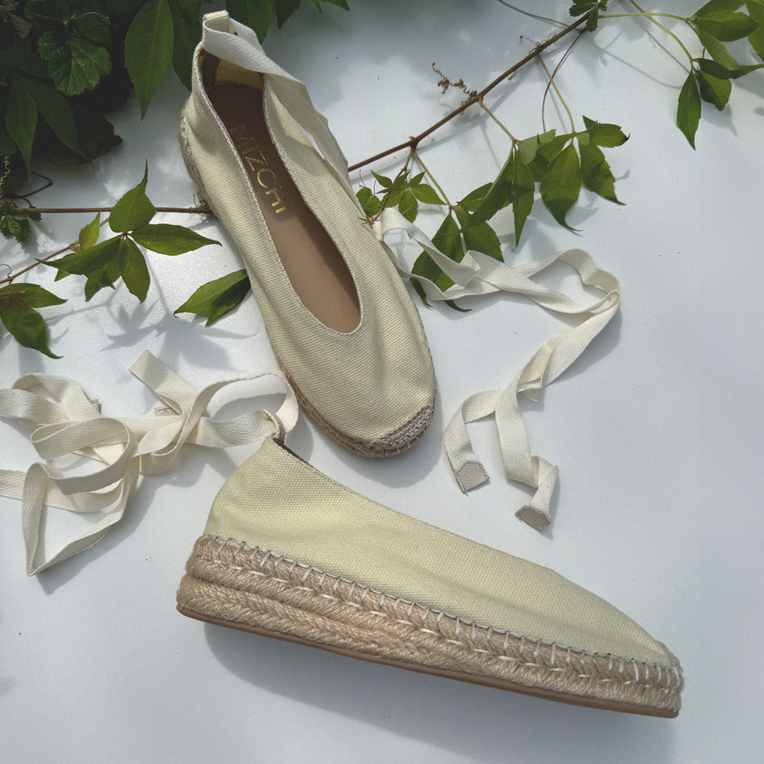 *DELPHINE - espadrille lace up flatform