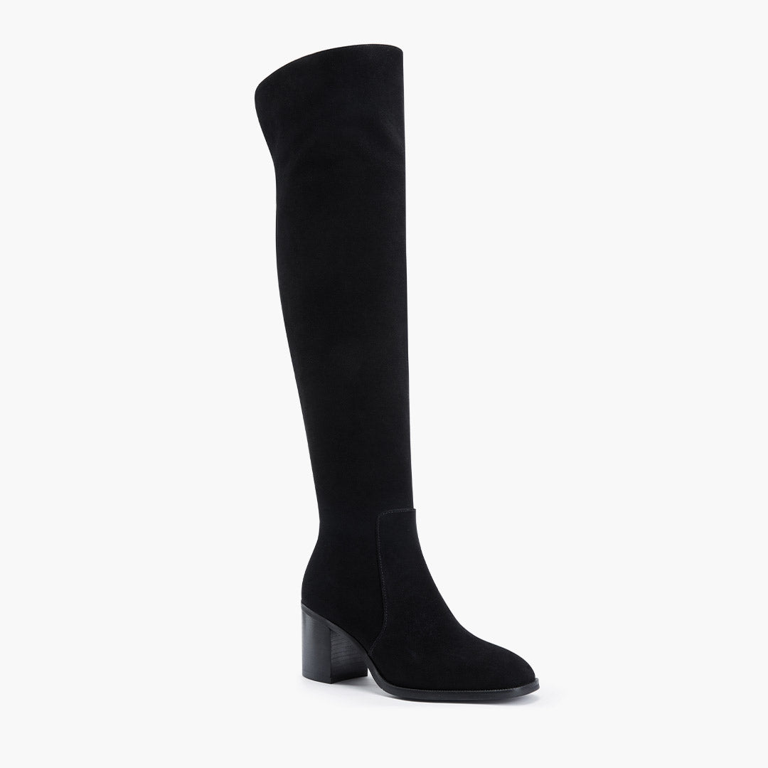 *AMOS - mid heel leather knee boots