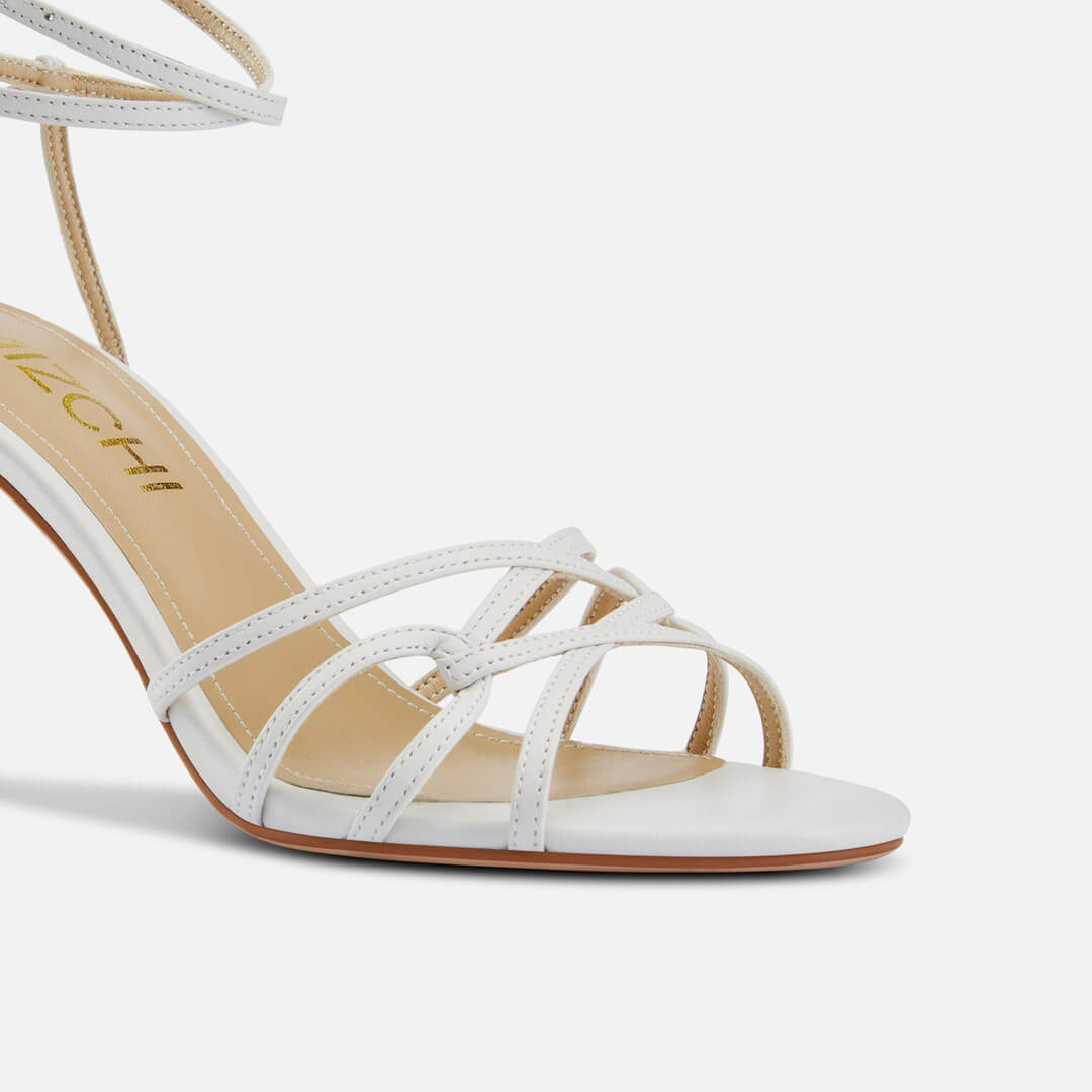 *ASTOR - white leather strappy sandal