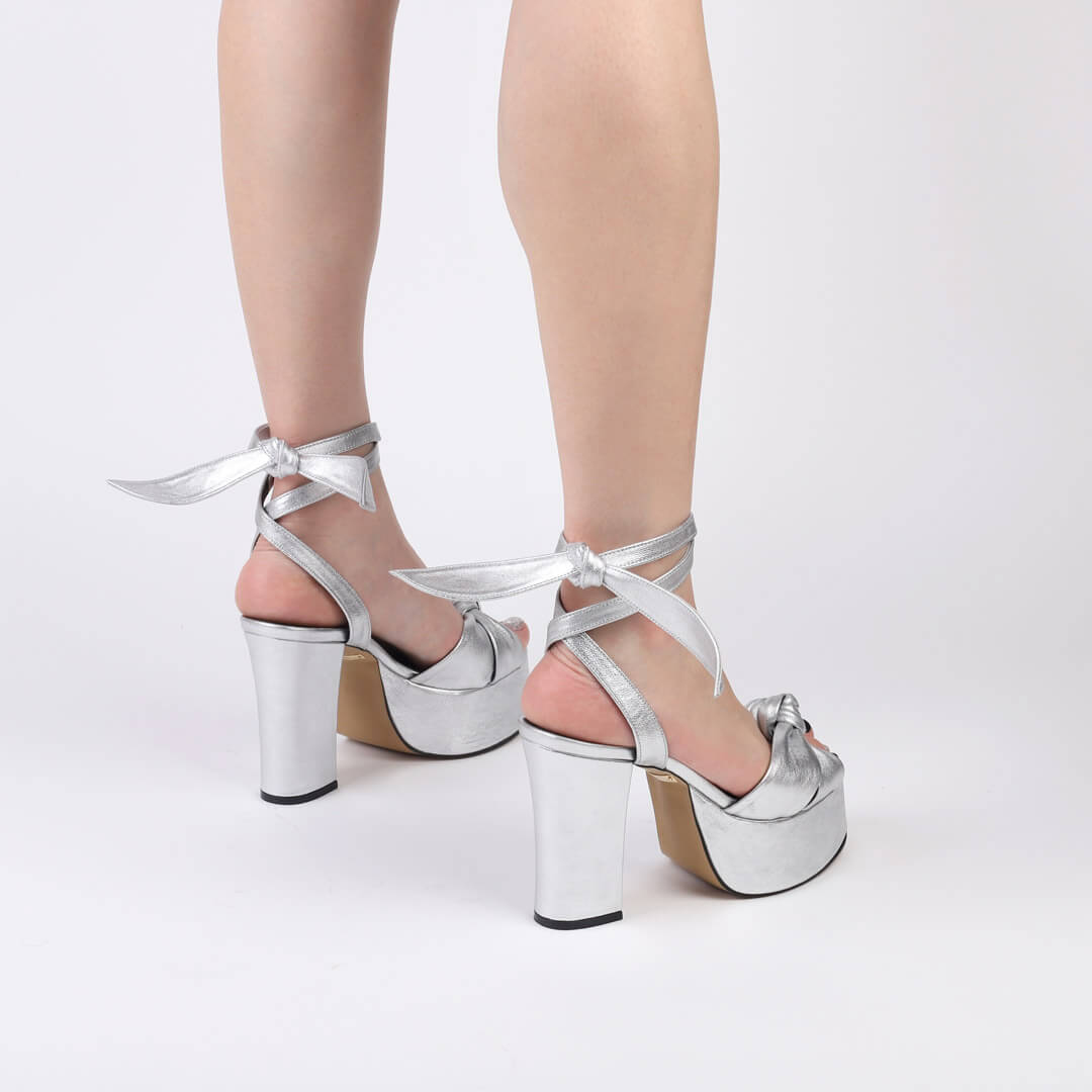 TYRA RIBBON- Leather platform