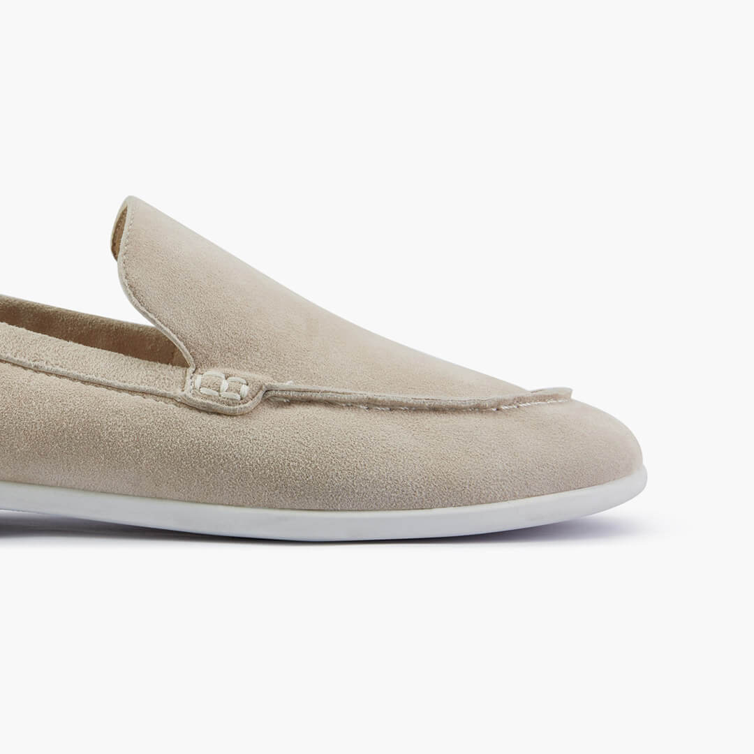 *MANON - beige suede loafers