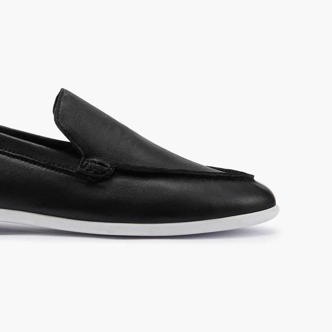 *MANON - black leather loafers