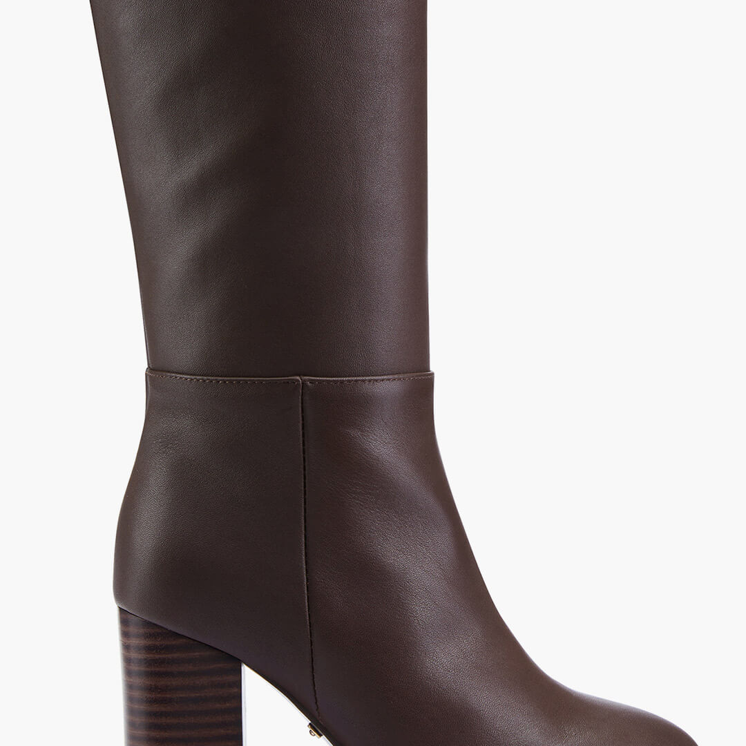 *EVIE - brown leather knee boots