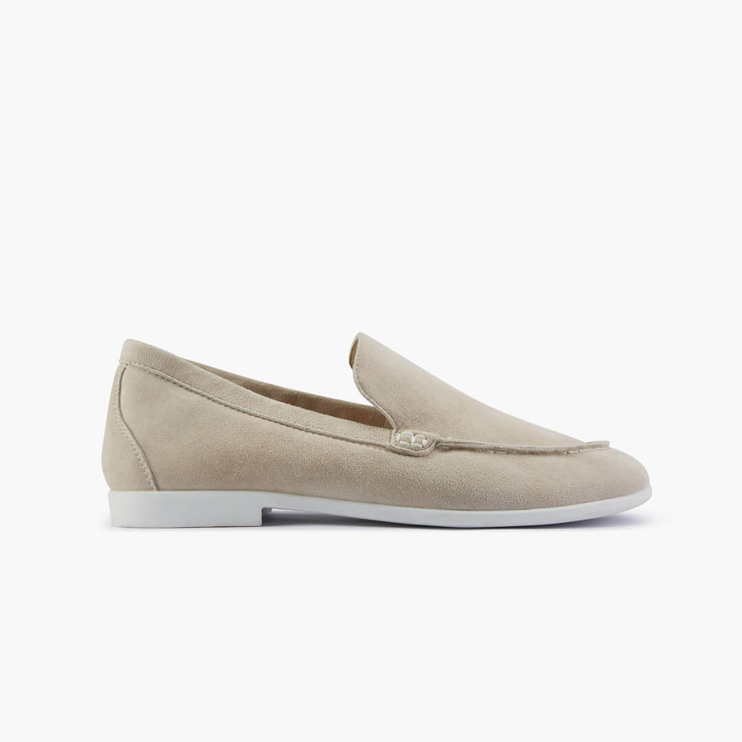 *MANON - beige suede loafers