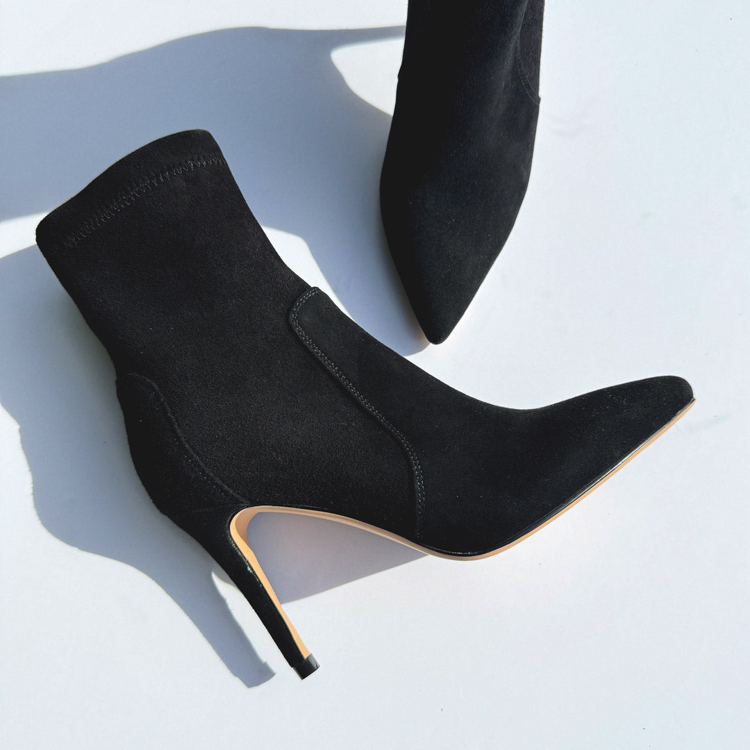 *MACON - stretch suede ankle boots