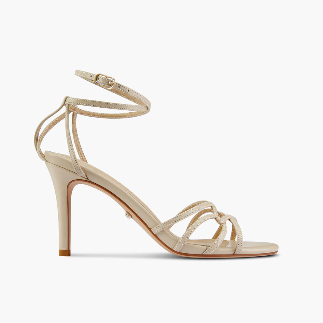 *ASTOR - beige leather strappy sandal