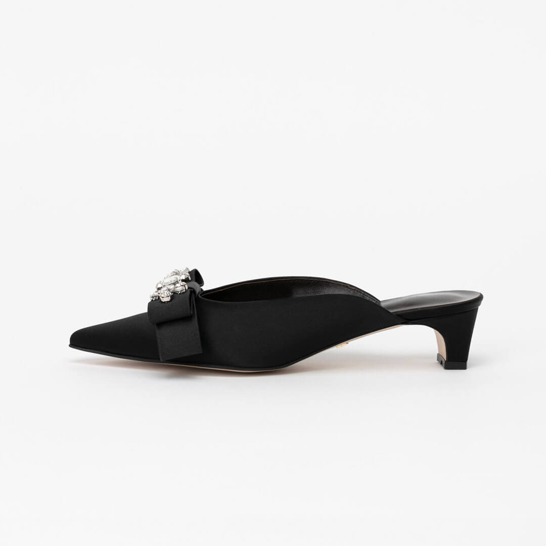 COMIGO - jewelled silk mules