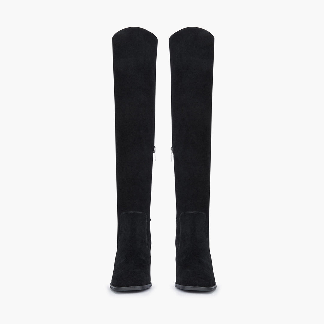 *AMOS - mid heel leather knee boots