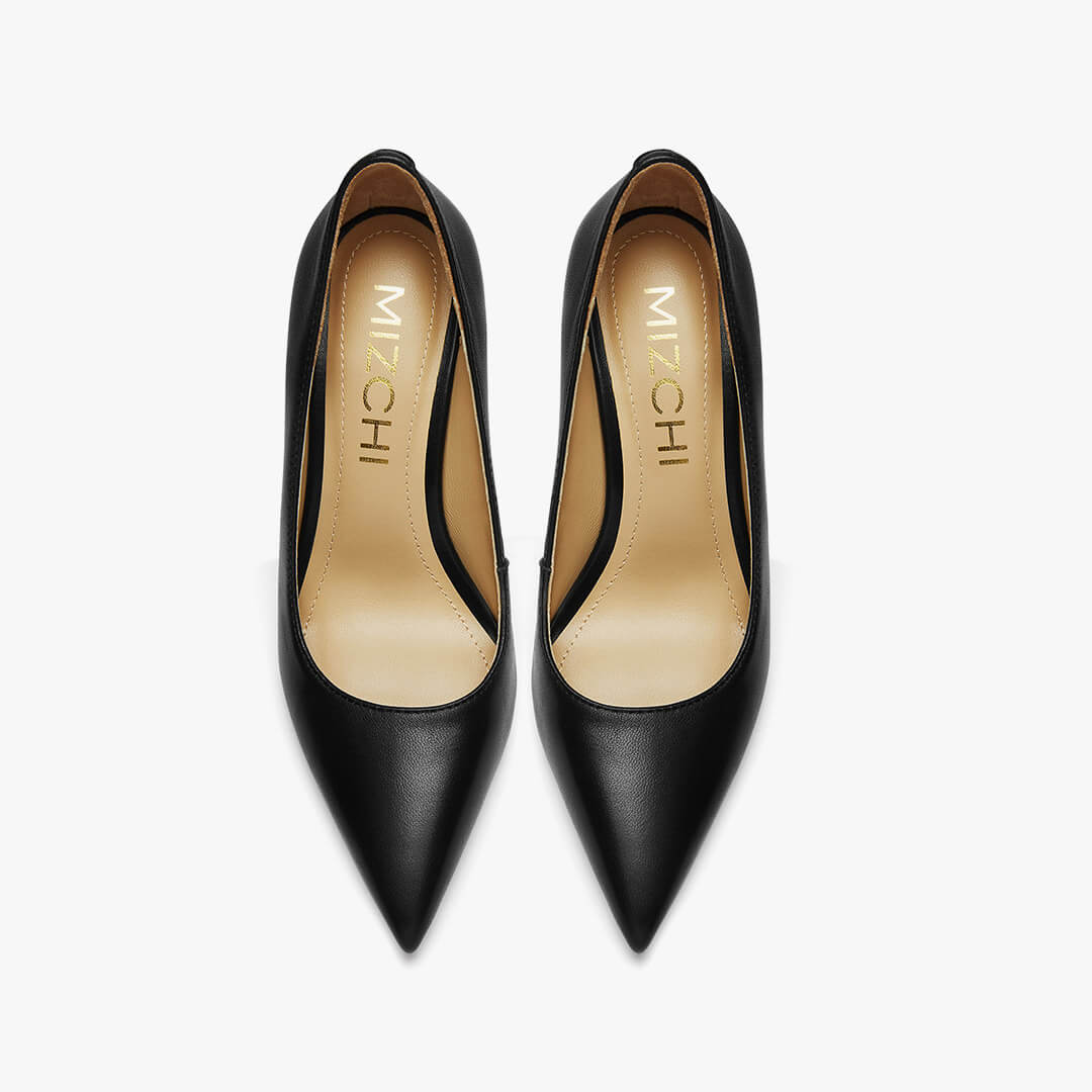 *Kayte - Black Leather Classic Pump