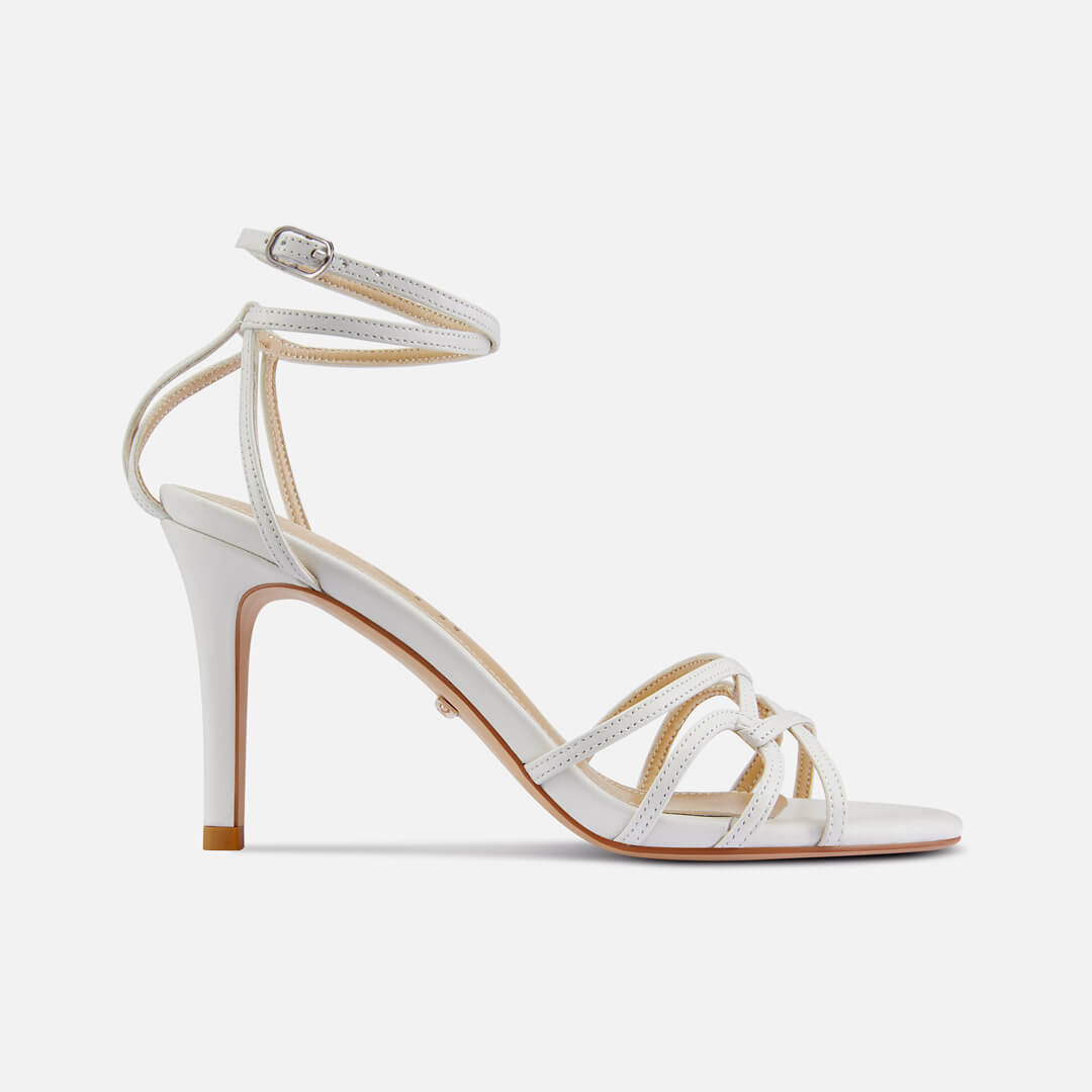 *ASTOR - white leather strappy sandal