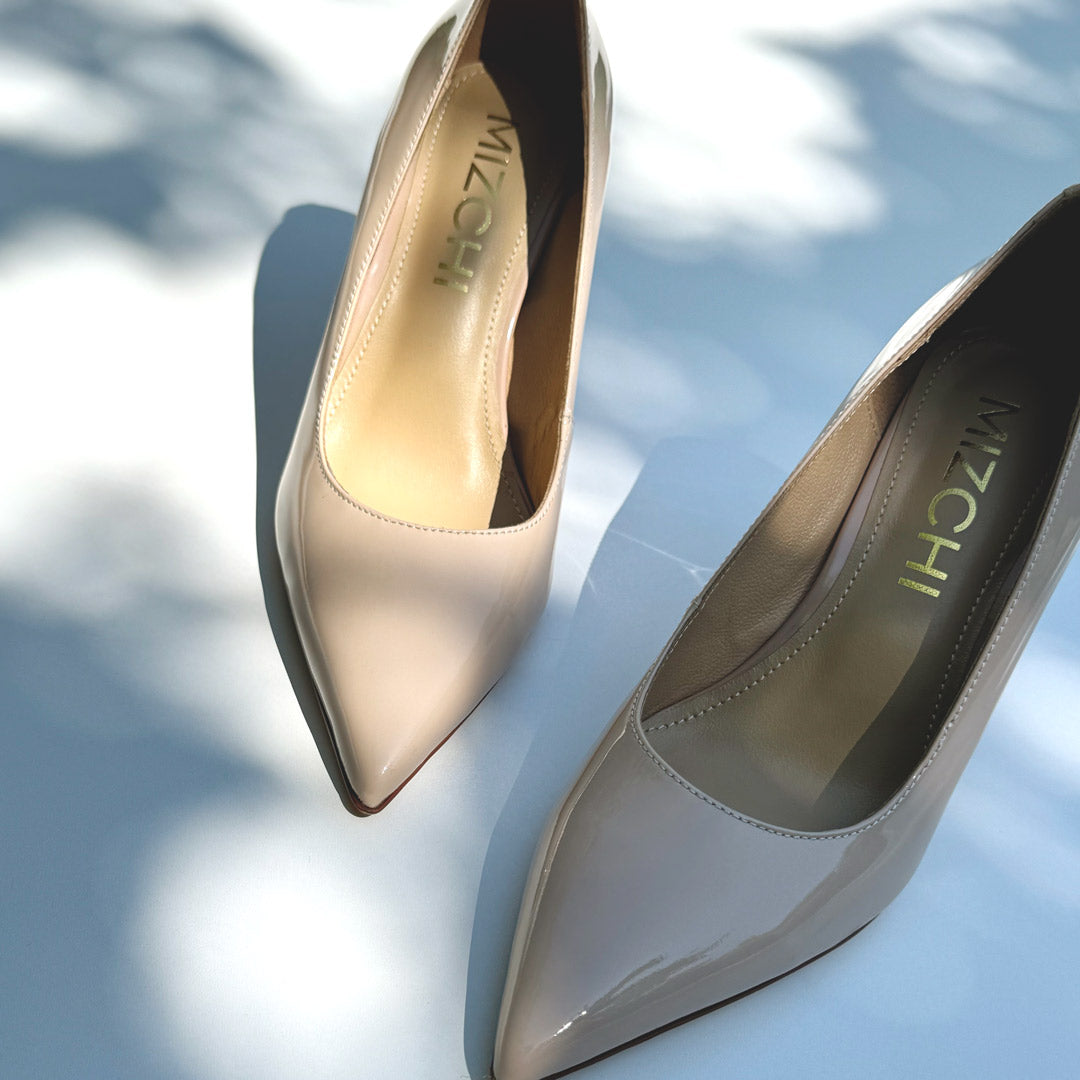 *Kayte - Beige Patent Classic Pump