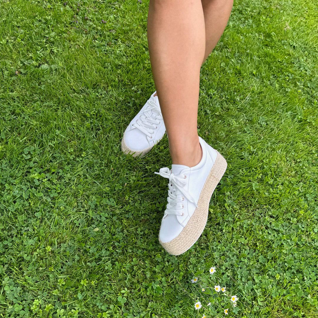 *BEST DAY - raffia flatform sneakers