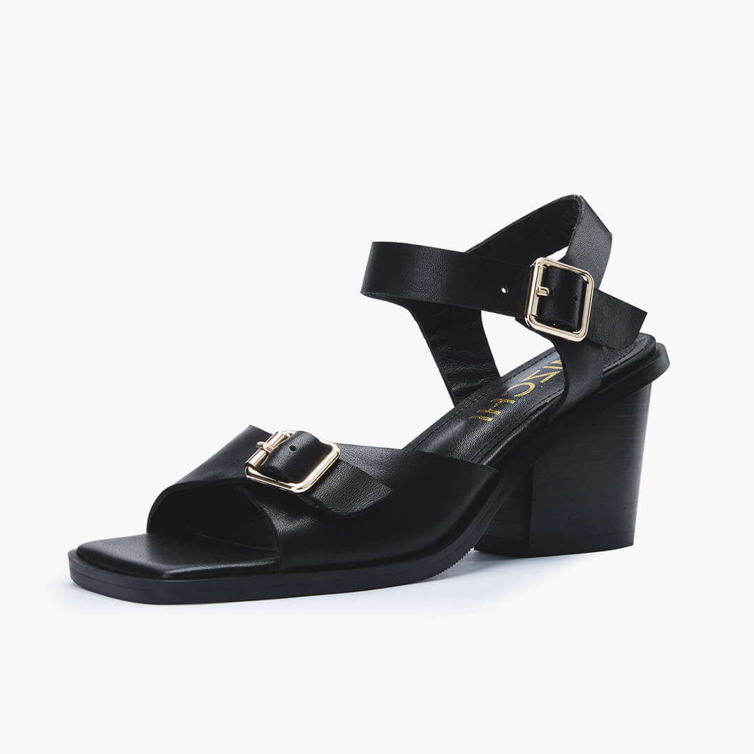 *DAST - black two belt sandals