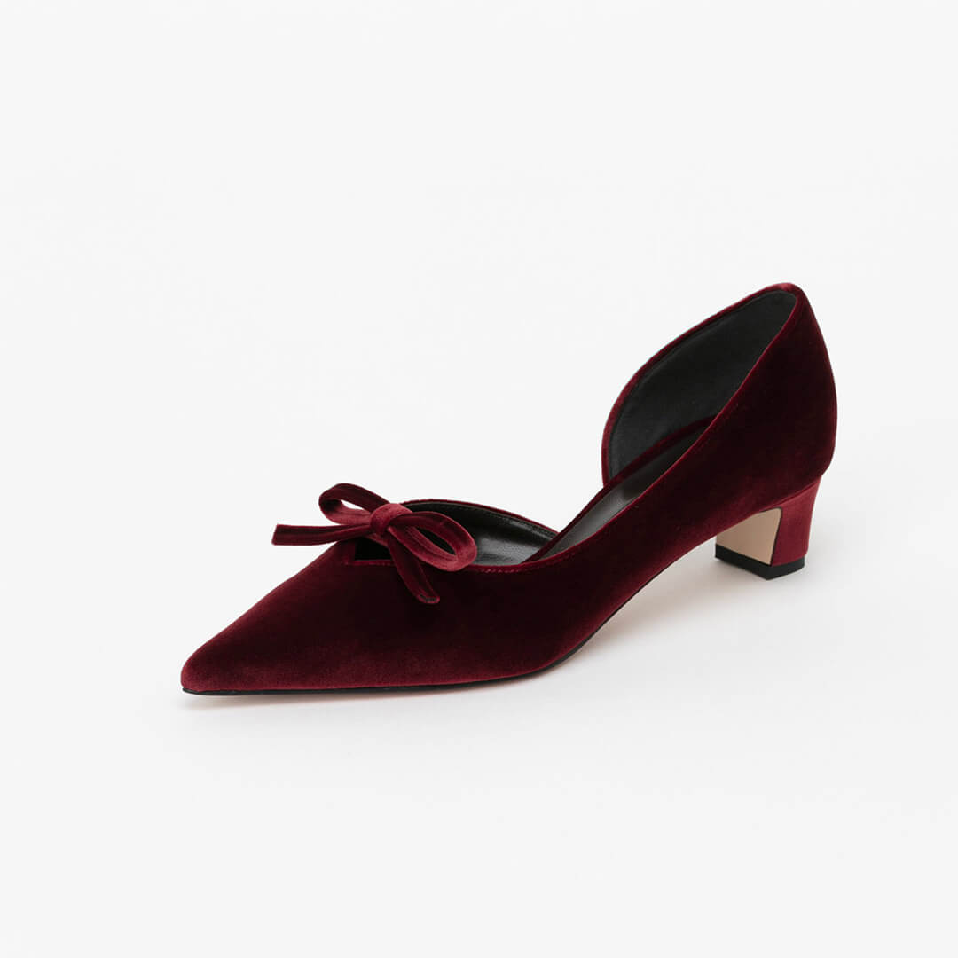 MURSO - velvet ribbon pumps