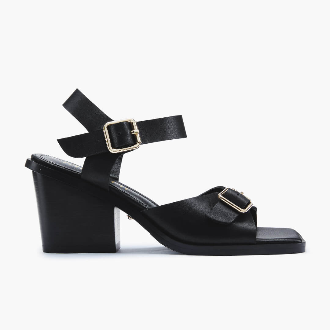 *DAST - black two belt sandals