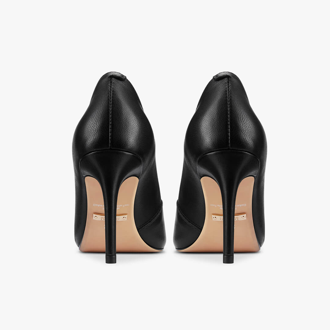 *Kayte - Black Leather Classic Pump