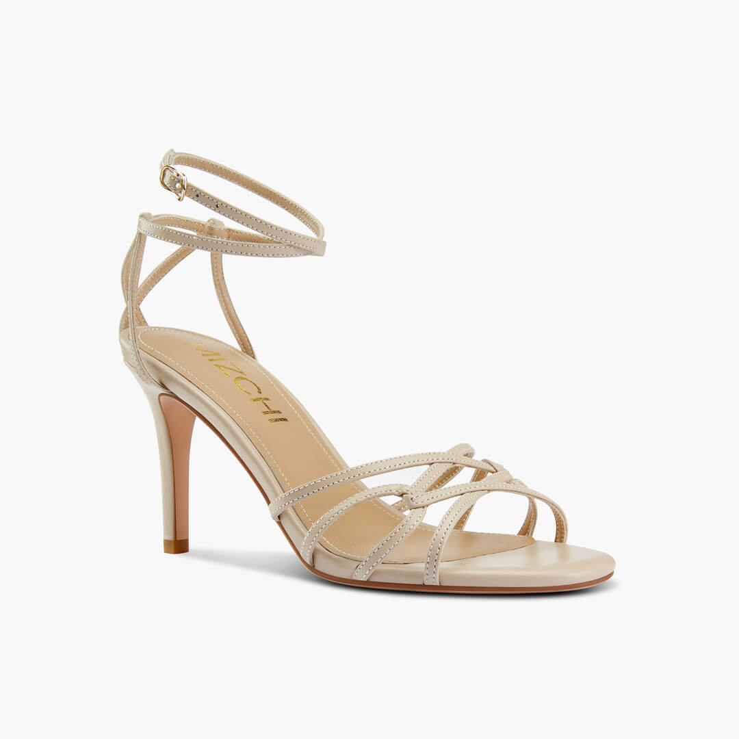 *ASTOR - beige leather strappy sandal