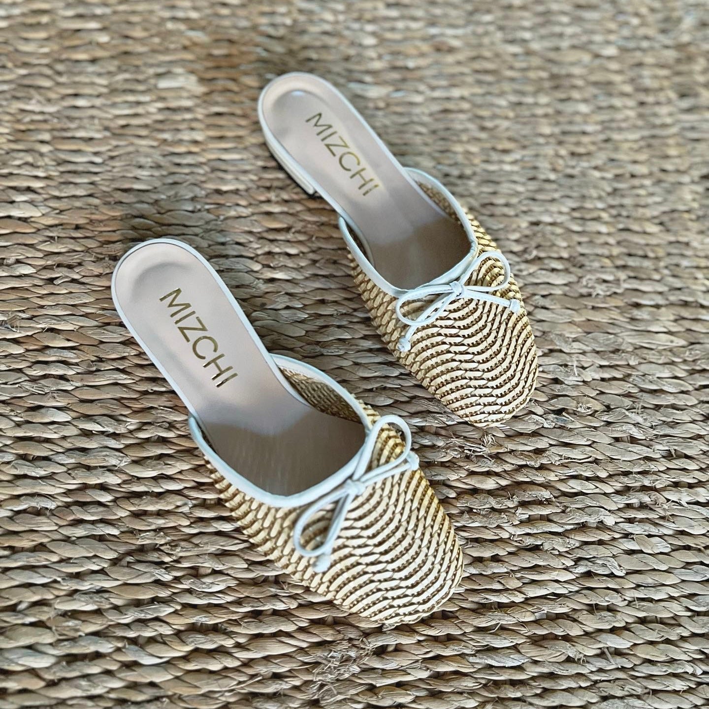 YISSAN - flat rattan slippers