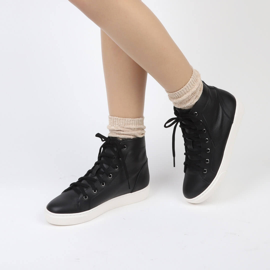 TAIS - fur lined hi-top sneakers