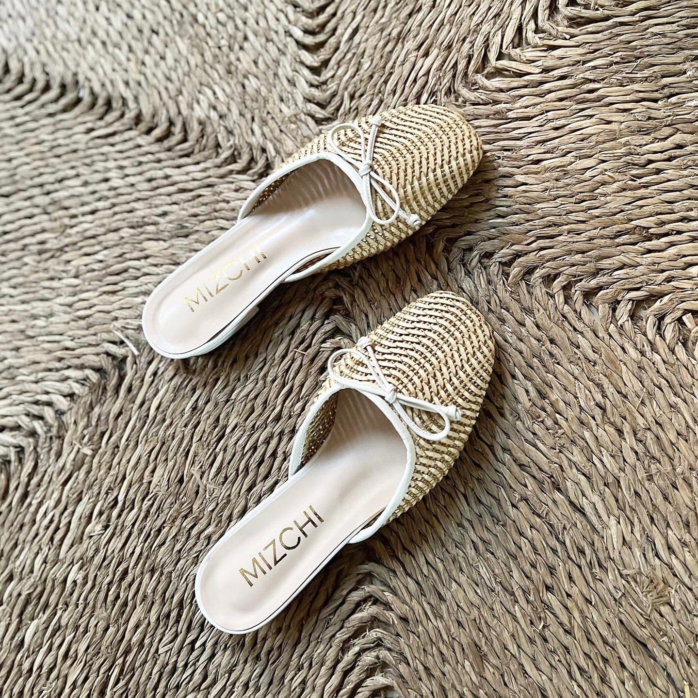 YISSAN - flat rattan slippers