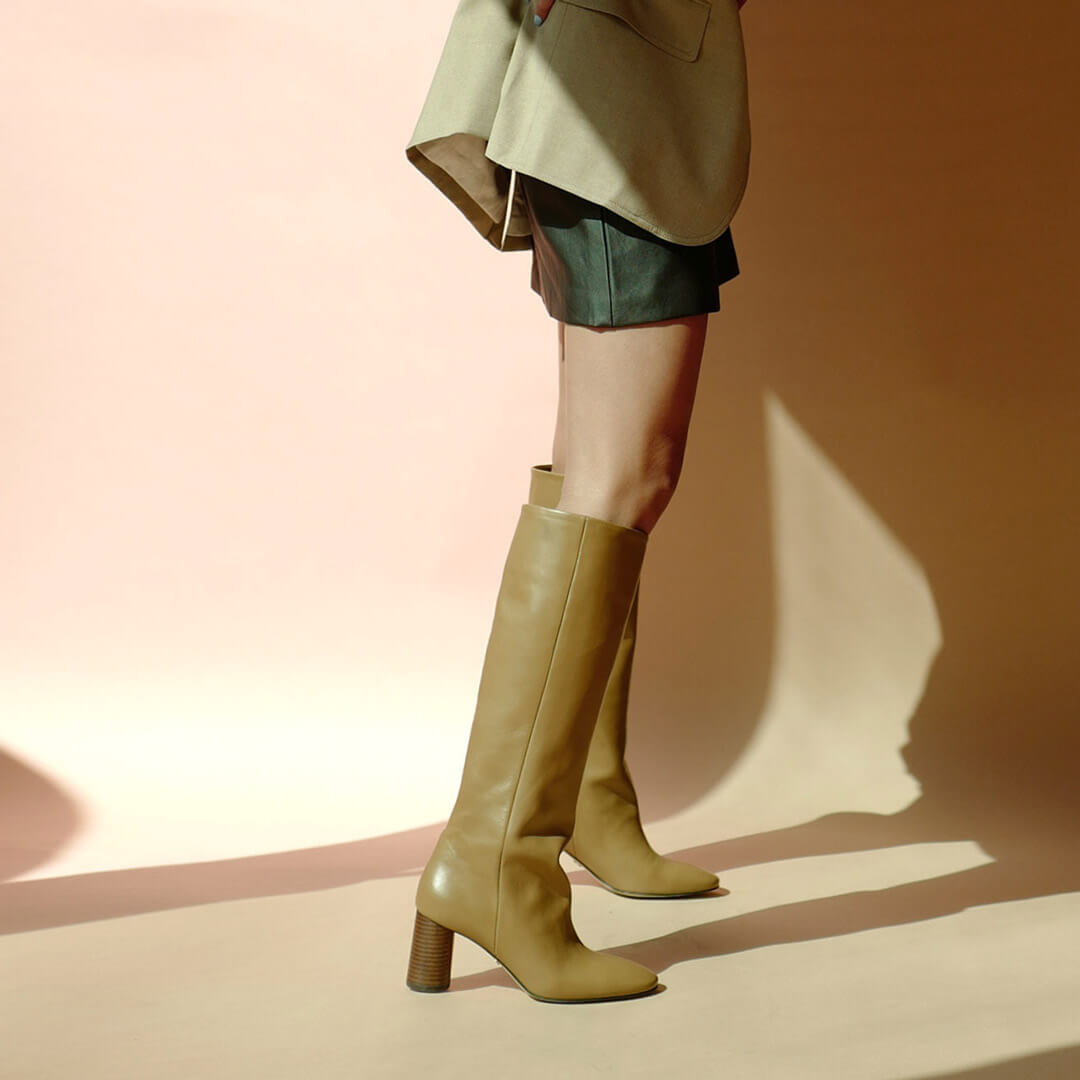 ELYFLY - leather knee boots