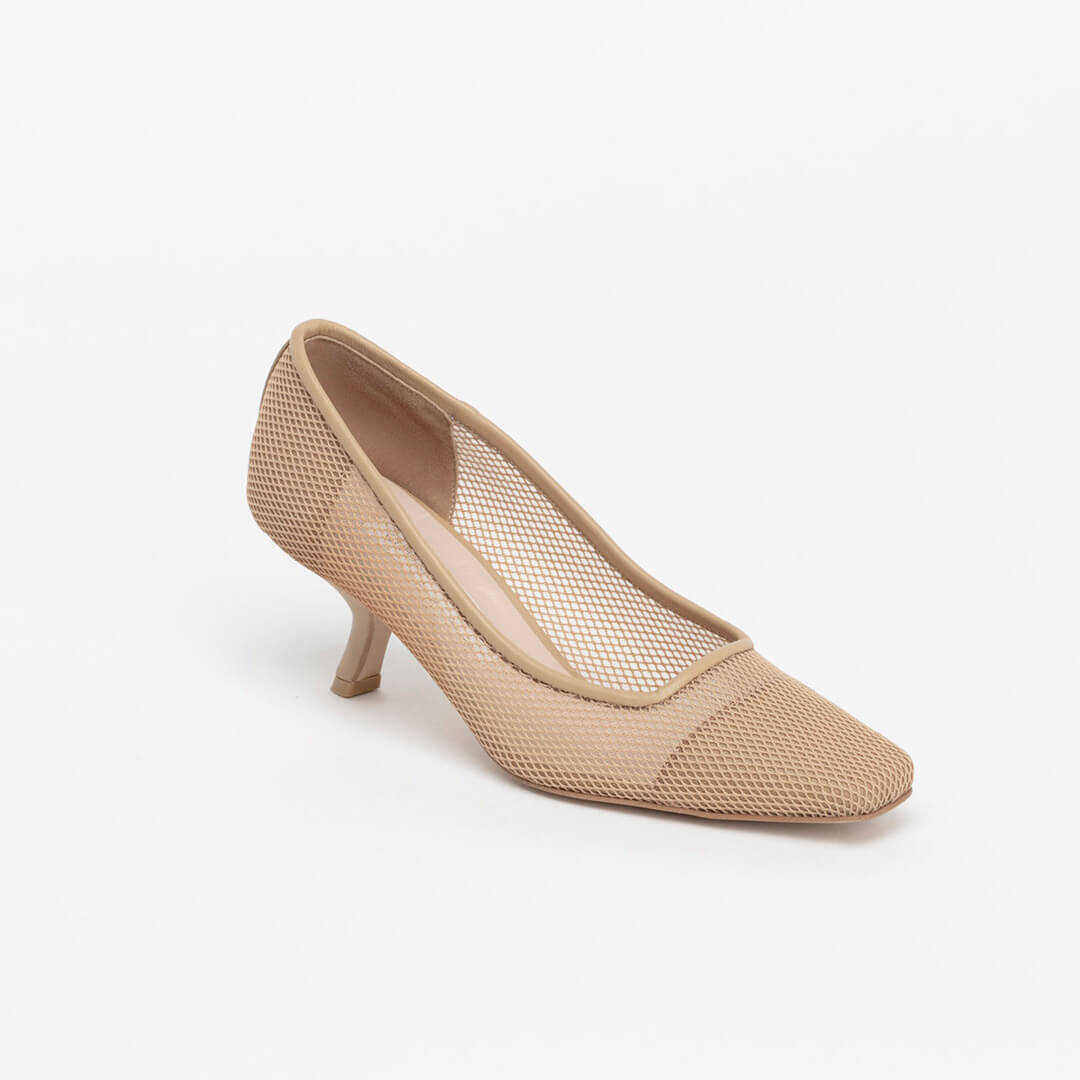 JULY - mesh mid heel pump