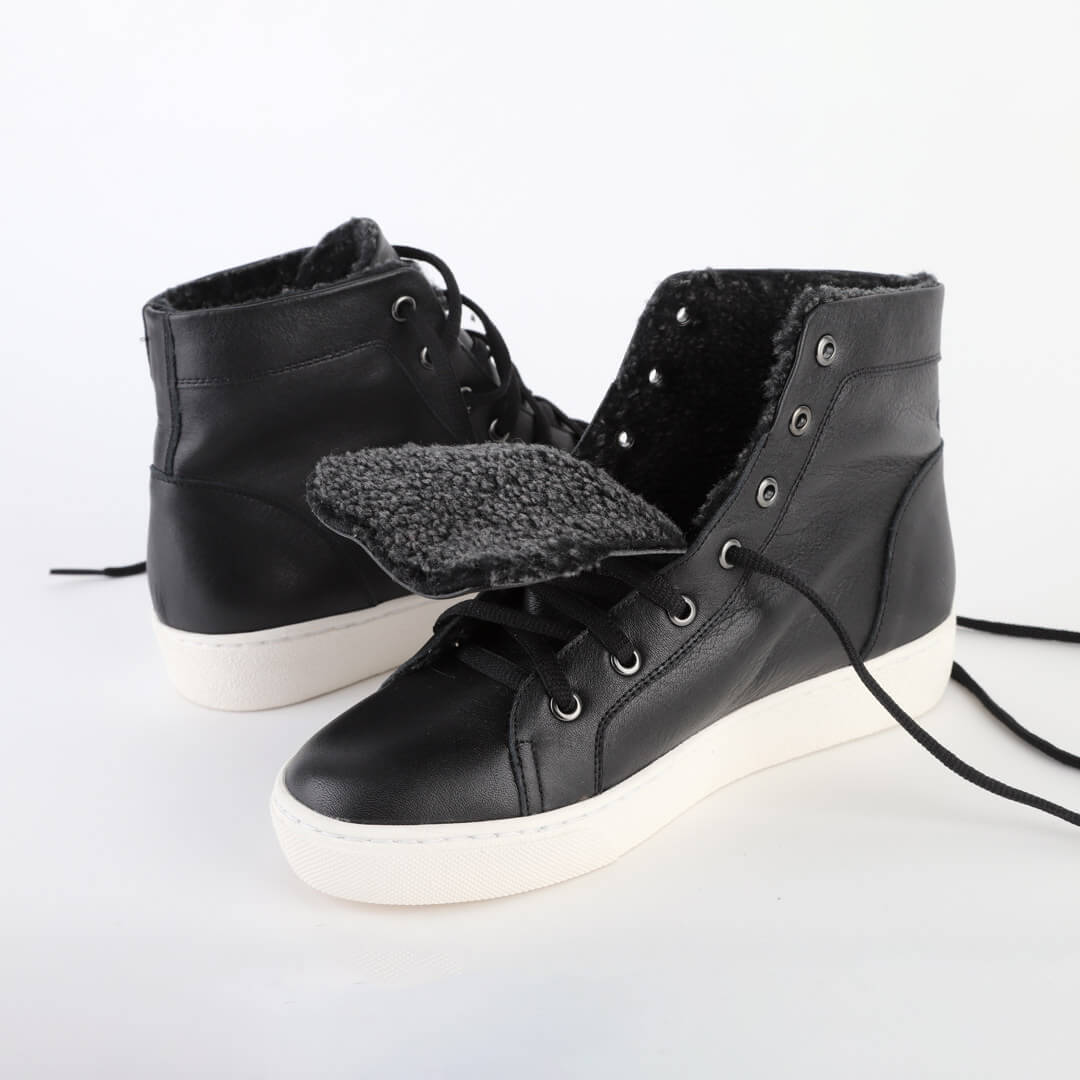 TAIS - fur lined hi-top sneakers