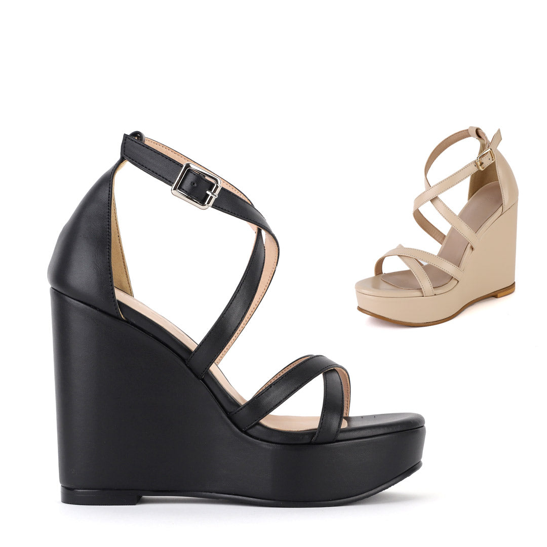 MYIA - cross strap wedge